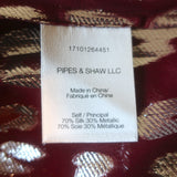 Veronica Beard Brooks Tie-Sleeve Blouse Burgundy Metallic Silk Size 6 NEW