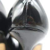 Jimmy Choo Margo Cutout Pointed Toe Pumps Black Patent Leather Size 36