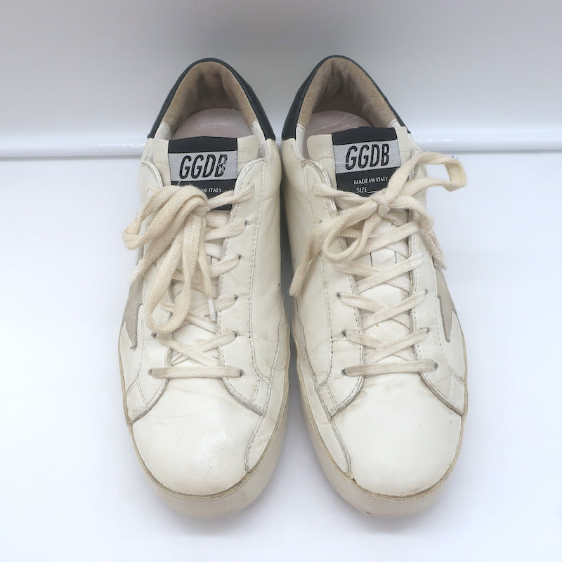 Golden Goose Superstar Sneakers White &amp; Black Leather Size 38
