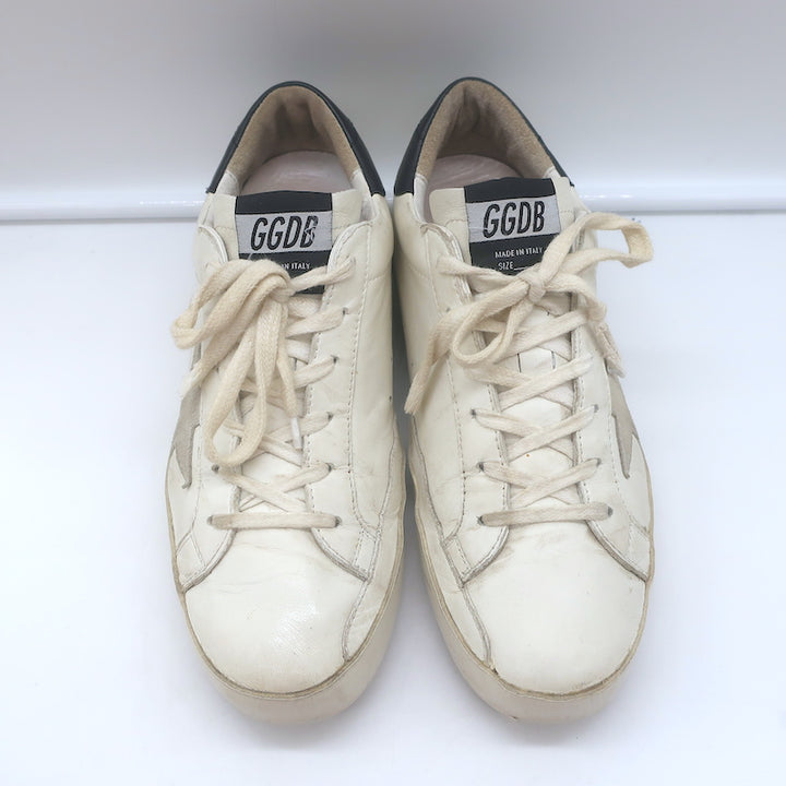 Golden Goose Superstar Sneakers White &amp; Black Leather Size 38