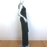 Herve Leger Mila Gown Black Stretch Jersey Size Small Sleeveless Maxi Dress NEW