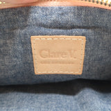 Clare V. Stripe Foldover Clutch Sage/Pink Snake-Embossed Leather