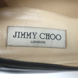 Jimmy Choo Margo Cutout Pointed Toe Pumps Black Patent Leather Size 36