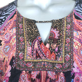 Milla by Camilla Mayfair Mary Batwing Mini Dress Multi Paisley Print Size Small