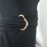 Herve Leger Mila Gown Black Stretch Jersey Size Small Sleeveless Maxi Dress NEW