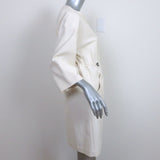 Brunello Cucinelli Drawstring-Waist Jacket Ecru Cotton Canvas Size 42