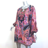 Milla by Camilla Mayfair Mary Batwing Mini Dress Multi Paisley Print Size Small