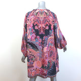 Milla by Camilla Mayfair Mary Batwing Mini Dress Multi Paisley Print Size Small