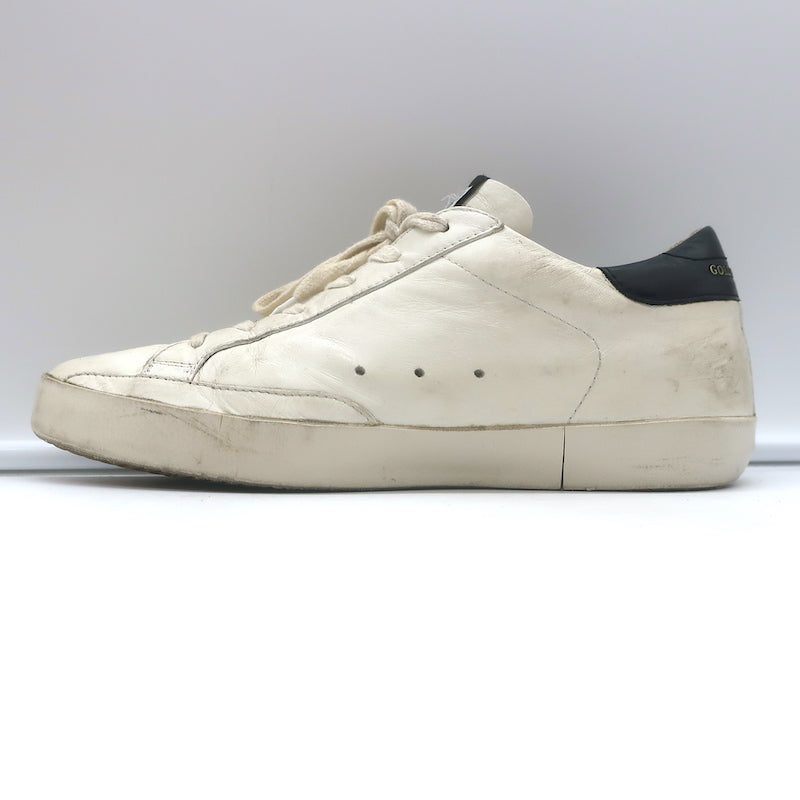 Golden Goose Superstar Sneakers White &amp; Black Leather Size 38