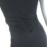 Herve Leger Mila Gown Black Stretch Jersey Size Small Sleeveless Maxi Dress NEW