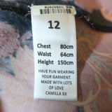 Milla by Camilla Mayfair Mary Batwing Mini Dress Multi Paisley Print Size Small