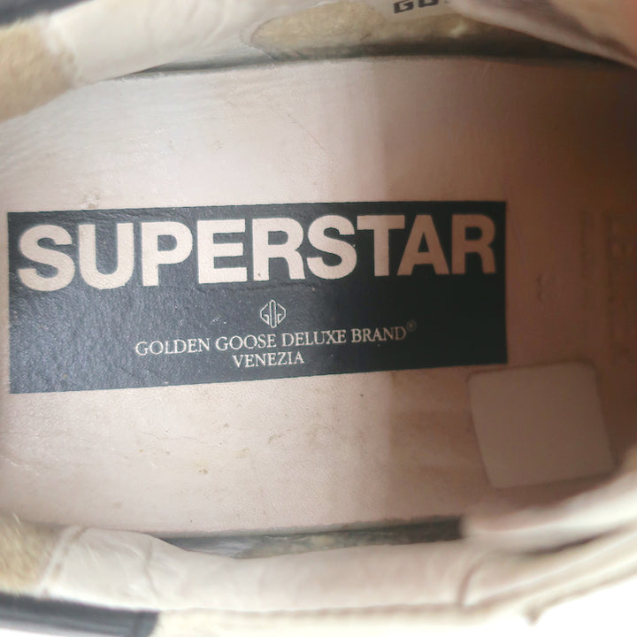 Golden Goose Superstar Sneakers White &amp; Black Leather Size 38