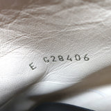 Chanel CC Cap Toe Quilted-Platform Lace-Up Booties Black Leather Size 40