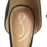 Sam Edelman Andie Platform Pumps Black Satin Size 7.5 Ankle Strap Heels