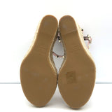 Valentino Rockstud Espadrille Wedge Sandals Light Pink Leather Size 36 NEW