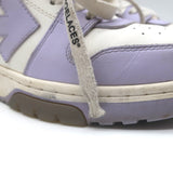 Off-White c/o Virgil Abloh Out of Office Sneakers Lilac/White Leather Size 37