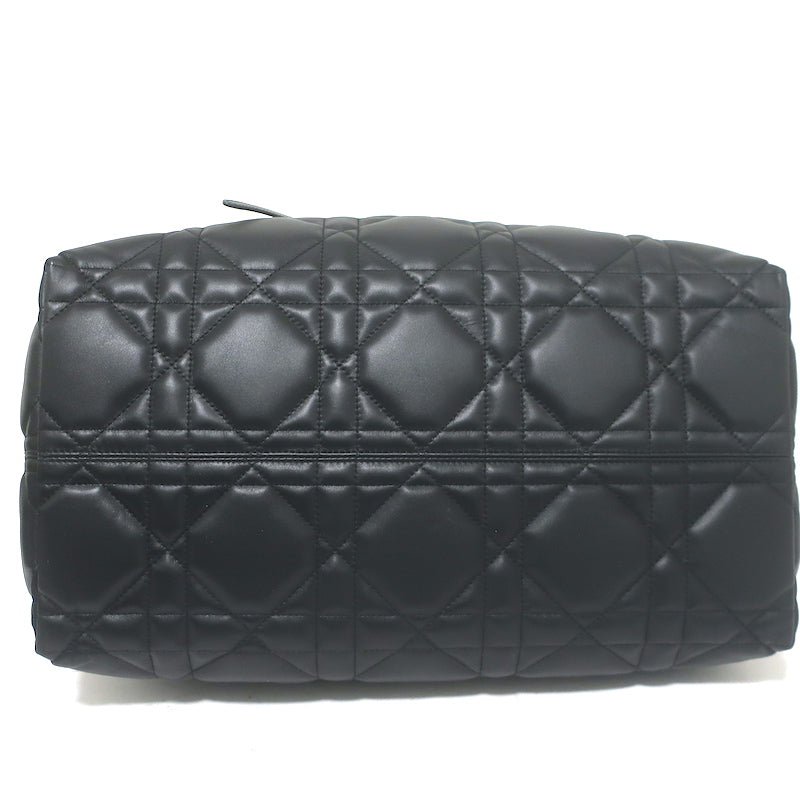 Christian Dior Large Toujours Bag Black Macrocannage Calfskin Leather NEW