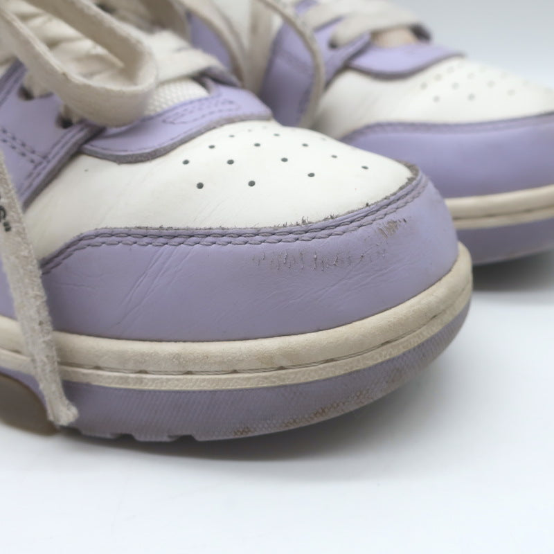 Off-White c/o Virgil Abloh Out of Office Sneakers Lilac/White Leather Size 37