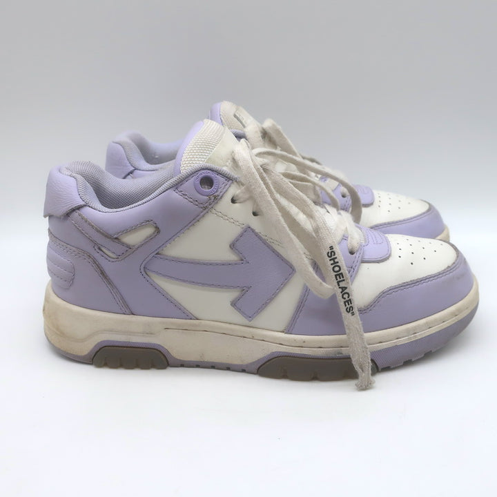 Off-White c/o Virgil Abloh Out of Office Sneakers Lilac/White Leather Size 37