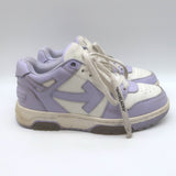 Off-White c/o Virgil Abloh Out of Office Sneakers Lilac/White Leather Size 37