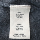 L'Agence Sterling Collared Sweater Gray Cotton-Silk Knit Size Small