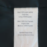 L'Agence Jayde Collarless Leather Jacket Black Size 2 NEW