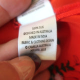 Milla by Camilla Paradise Circus Handkerchief Hem Midi Dress Red Silk Size Small