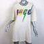 Gucci Blade Sequined Logo Oversized T-Shirt Ecru Size Large Short Sleeve Top