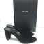 Saint Laurent Bianca Knotted Velvet Mules Black Size 40 High Heel Sandals NEW
