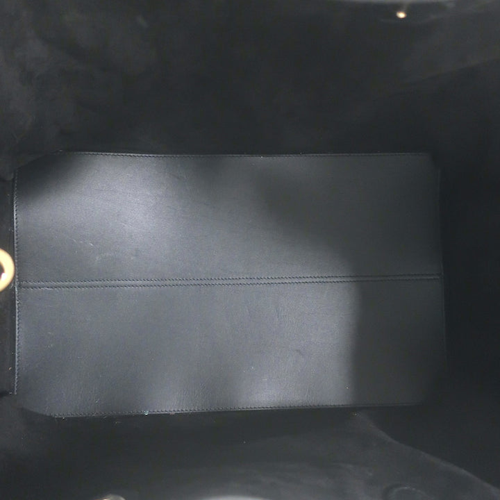 Christian Dior Large Toujours Bag Black Macrocannage Calfskin Leather NEW