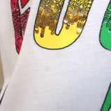 Gucci Blade Sequined Logo Oversized T-Shirt Ecru Size Large Short Sleeve Top