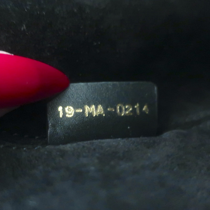Christian Dior Large Toujours Bag Black Macrocannage Calfskin Leather NEW
