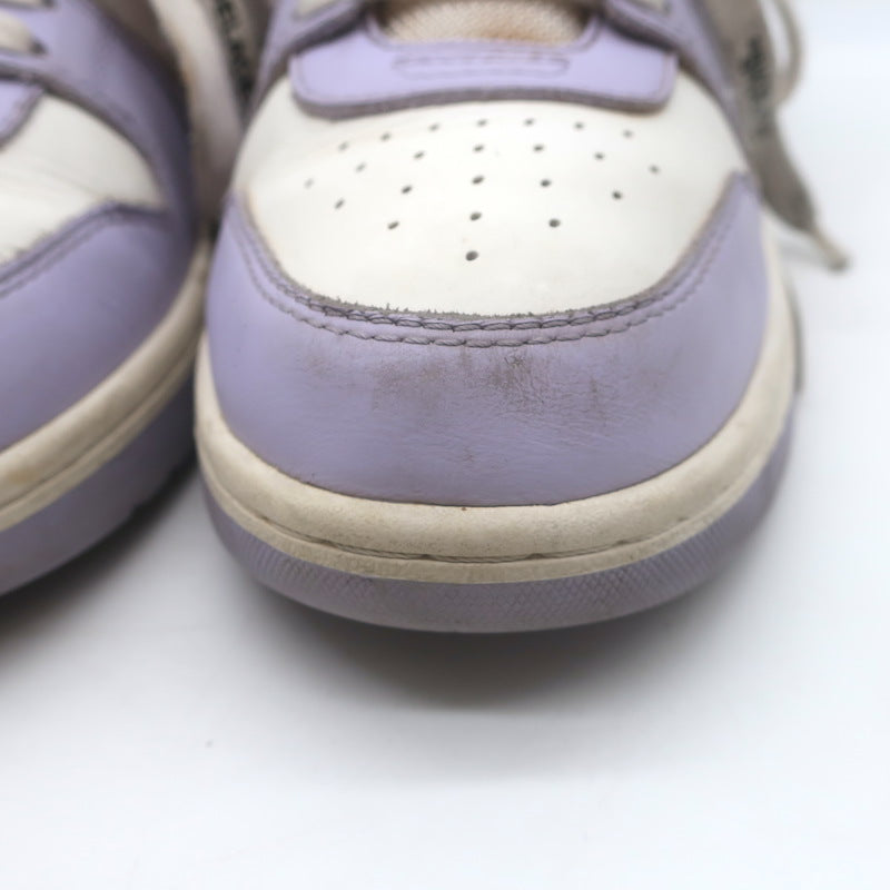 Off-White c/o Virgil Abloh Out of Office Sneakers Lilac/White Leather Size 37