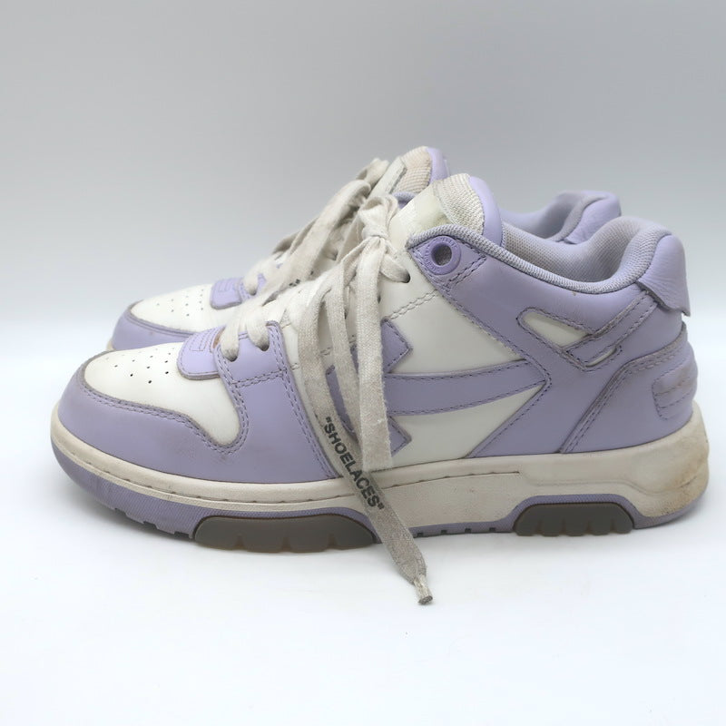 Off-White c/o Virgil Abloh Out of Office Sneakers Lilac/White Leather Size 37