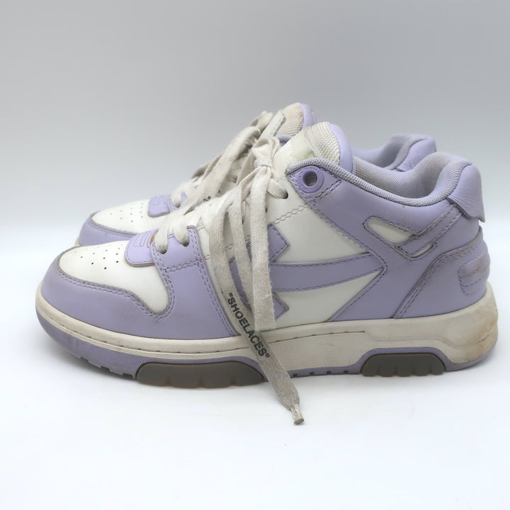 Off-White c/o Virgil Abloh Out of Office Sneakers Lilac/White Leather Size 37