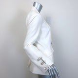 Cinq a Sept Cheyenne Rhinestone Pin Blazer Ivory Crepe Size 0 NEW
