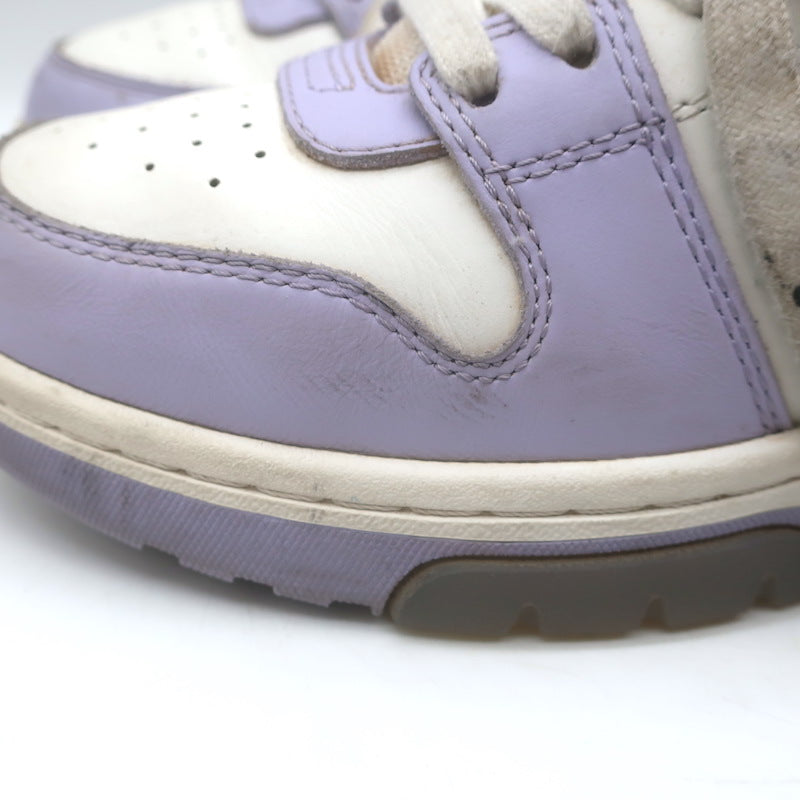 Off-White c/o Virgil Abloh Out of Office Sneakers Lilac/White Leather Size 37