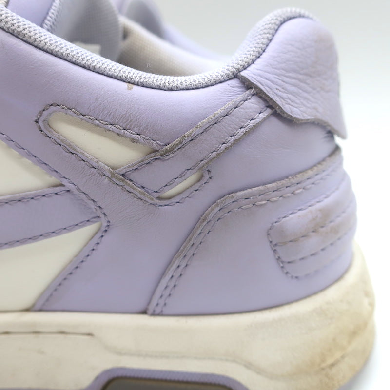 Off-White c/o Virgil Abloh Out of Office Sneakers Lilac/White Leather Size 37