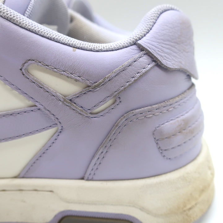 Off-White c/o Virgil Abloh Out of Office Sneakers Lilac/White Leather Size 37