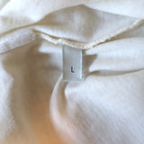 Gucci Blade Sequined Logo Oversized T-Shirt Ecru Size Large Short Sleeve Top