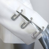 Cinq a Sept Cheyenne Rhinestone Pin Blazer Ivory Crepe Size 0 NEW