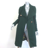 Ted Baker Sandra Belted Wrap Coat Emerald Green Wool-Cashmere Size 1