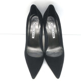 Manolo Blahnik BB Pointed Toe Pumps Black Suede Size 36
