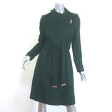 Ted Baker Sandra Belted Wrap Coat Emerald Green Wool-Cashmere Size 1
