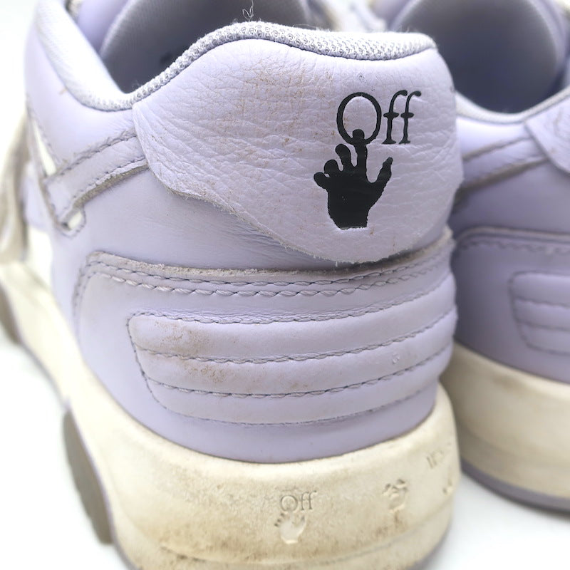 Off-White c/o Virgil Abloh Out of Office Sneakers Lilac/White Leather Size 37