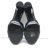 Saint Laurent Bianca Knotted Velvet Mules Black Size 40 High Heel Sandals NEW