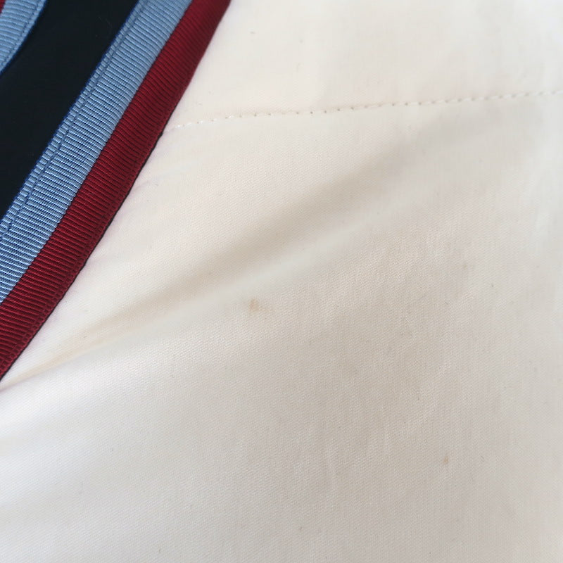 Gucci Web-Trim Padded Jacket Ivory Size 42