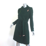 Ted Baker Sandra Belted Wrap Coat Emerald Green Wool-Cashmere Size 1