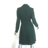 Ted Baker Sandra Belted Wrap Coat Emerald Green Wool-Cashmere Size 1