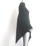 360 Accessoire Cashmere Asymmetric Poncho Dark Gray